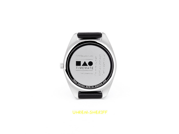 Einzeigeruhr für Damen von TIMEMATE - Mate 302 Silver Black Off White